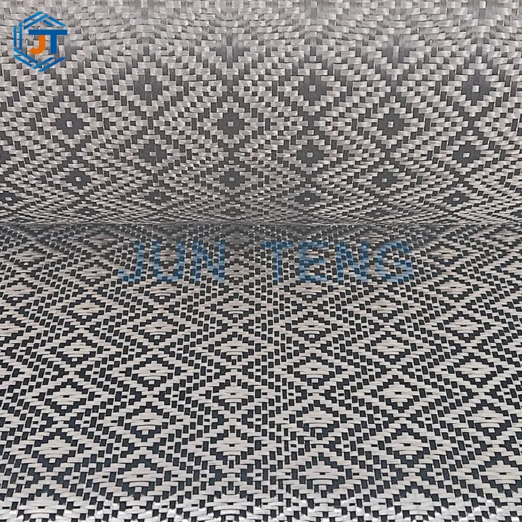 Tecido jacquard de fibra de carbono