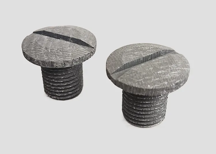 Parafusos de carbono-carbono de temperatura para ambientes térmicos e corrosivos extremos